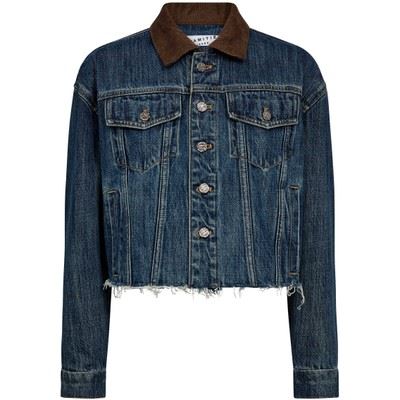 HAUTE L`AMITIÉ DENIM JAKKE, DENIZE CROP DENIM JACKET, DENIM BLUE